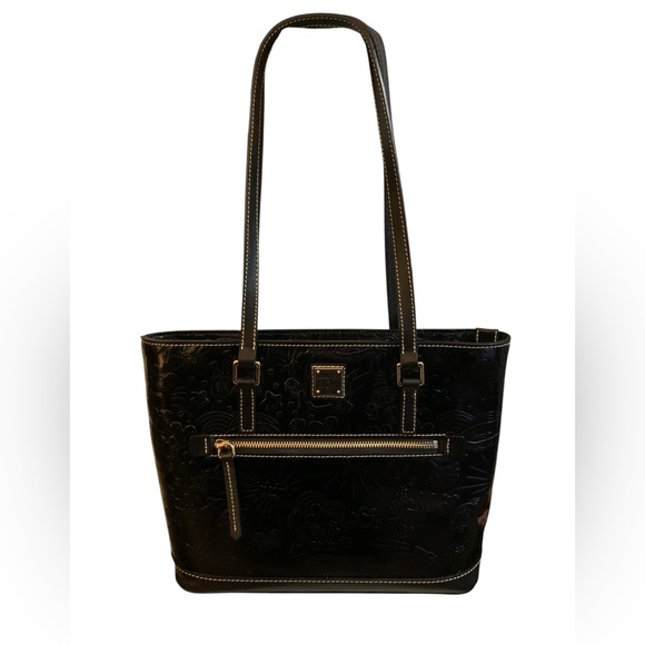 Dooney & Bourke Handbags - Dooney & Bourke Disney Sketch Black Embossed Leather Tote